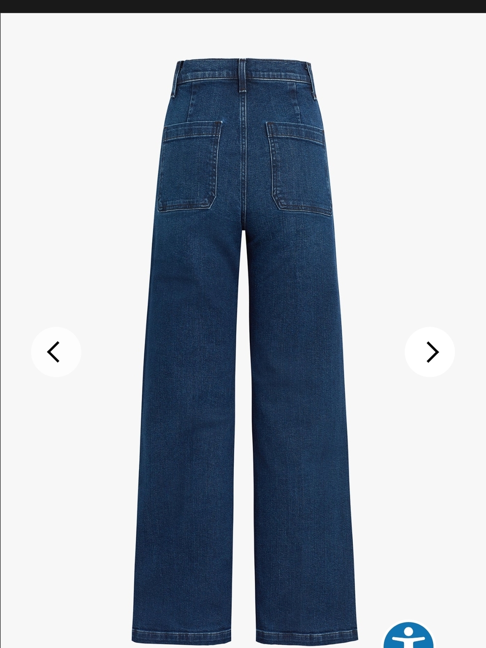 Favorite Daughter Wide Leg Dark Blue Women's Jeans Size 23 New With Tags